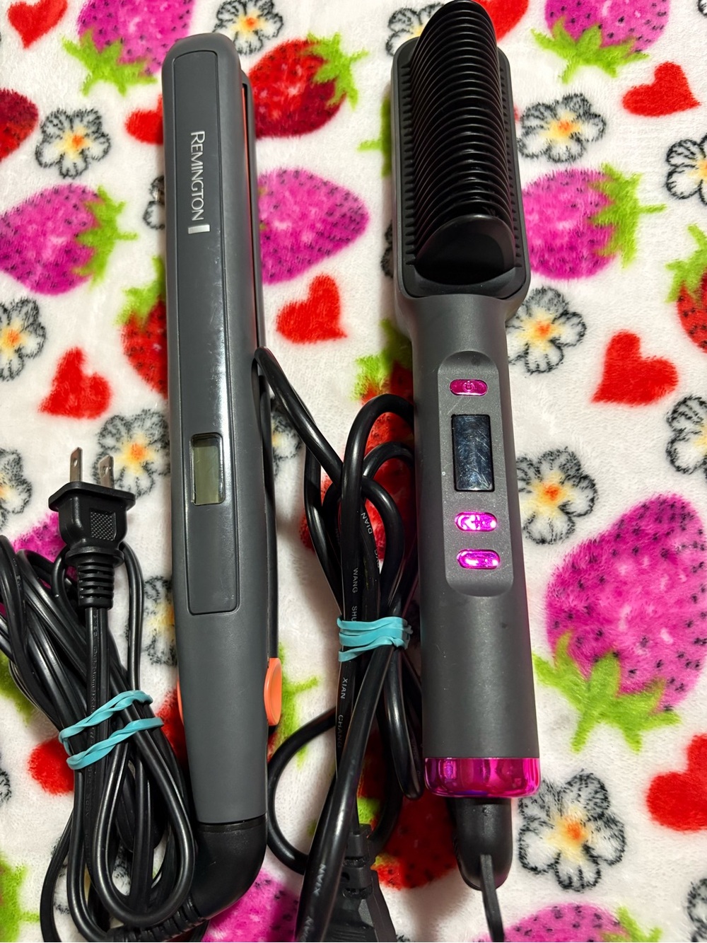 Remington Gray and Pink Hair Styling Set